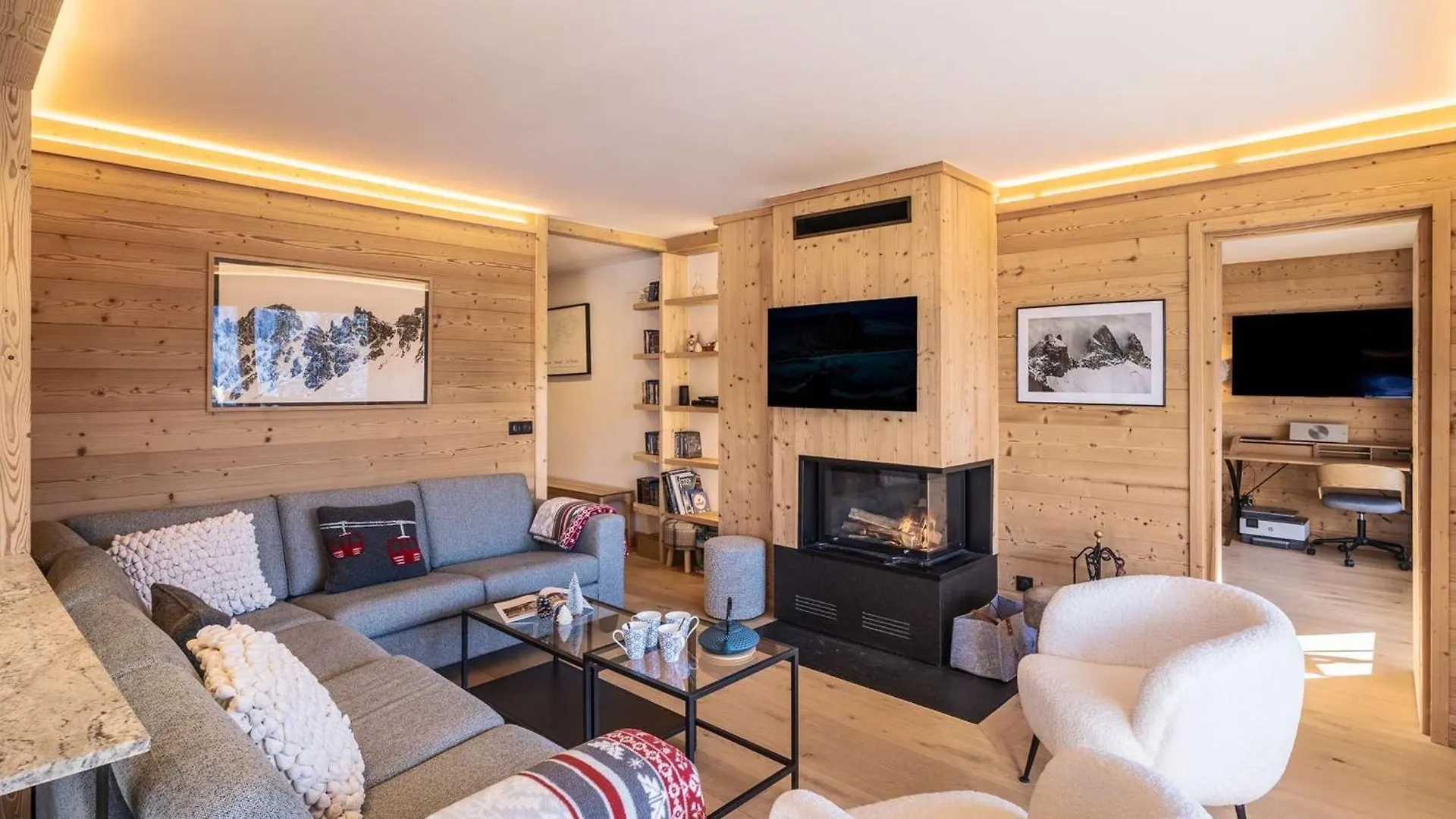 Lejlighed Superbe Appartement Skis Aux Pieds Avec Cheminee Et Parking A Meribel - Fr-1-180-629 Les Allues Frankrig
